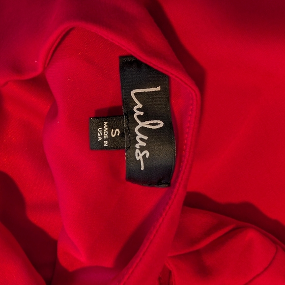 Lulu's One-Shoulder Red Dress - Picture 4 of 4